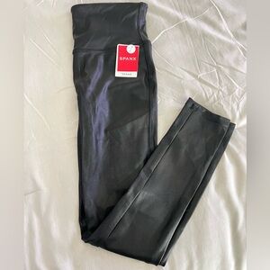 Spanx Faux Leather Black Leggings